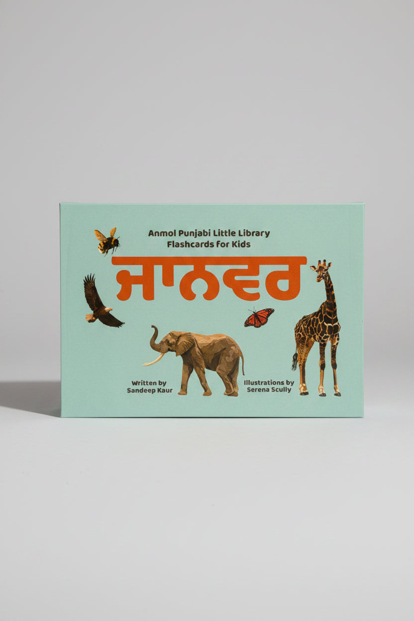 Punjabi Flashcards | Jaanvar (Animals) Board Flashcard Set | Special Edition
