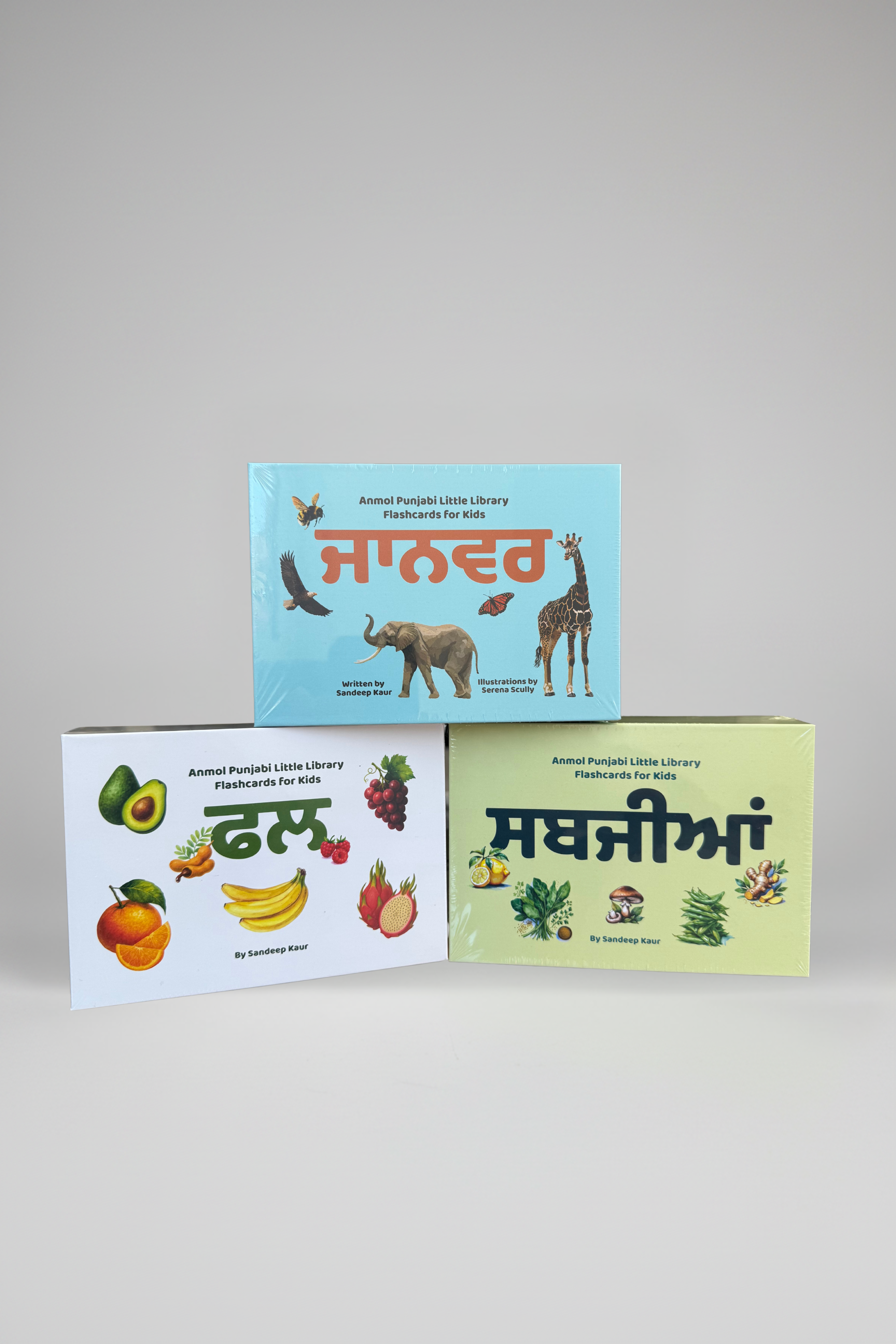 Punjabi Flashcard Bundle | Fal, Sabjiyan & Jaanvar Sets